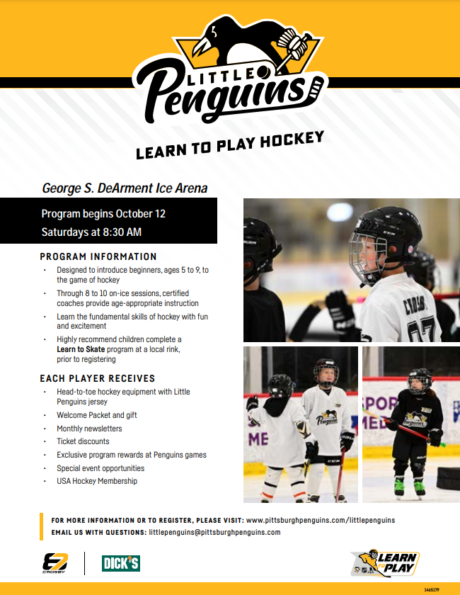 The Little Pengions Learn to play hockey